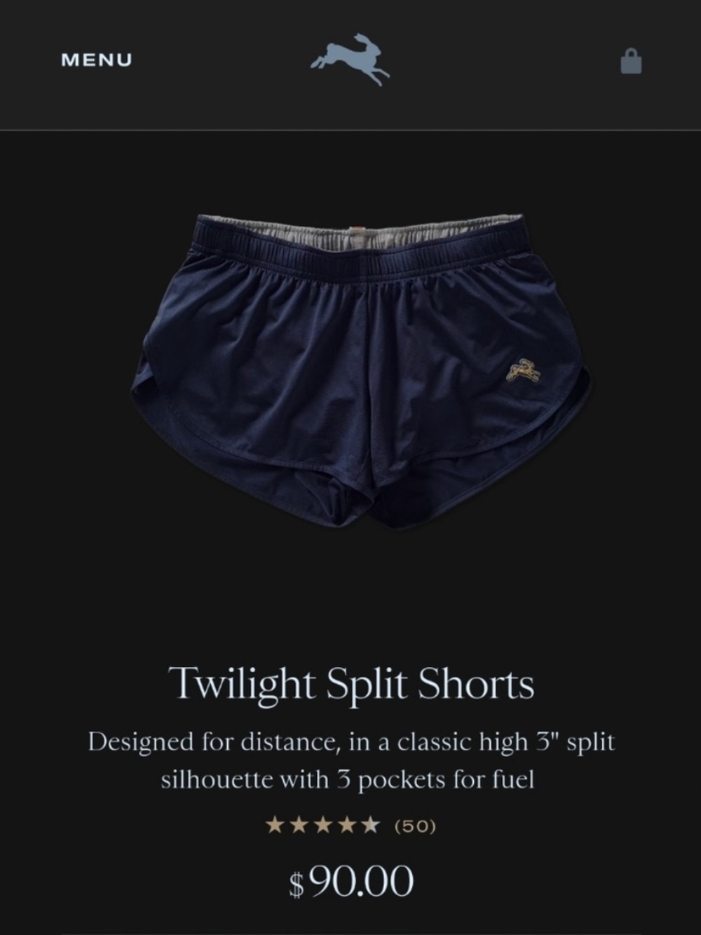 Twilight Split Shorts - Navy Women's